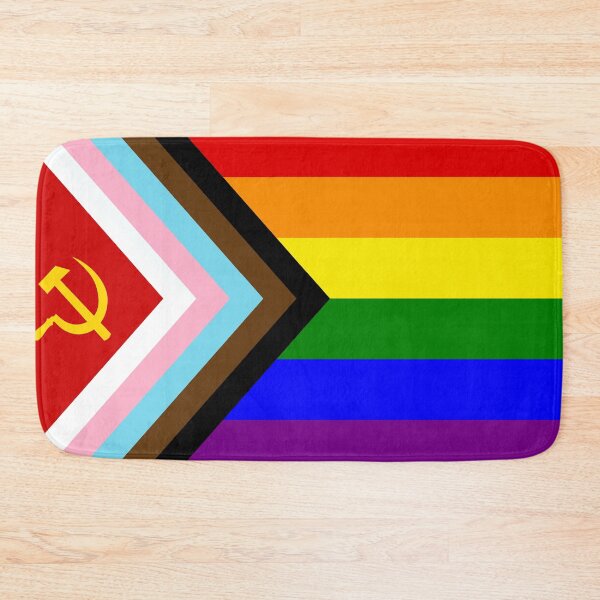 Item preview, Communist Pride Progress Flag Art Print | LGBTQ Hammer & Sickle Poster - Queer Socialism, LGBT Political Art, Progress Pride Decor & Activist Stickers designed and sold by RevolutionToday.