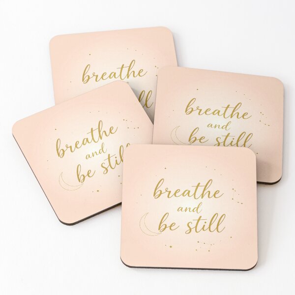 Item preview, Breathe and Be Still – Spiritual Mindfulness Quote Artwork designed and sold by CosmicQuietStudio.