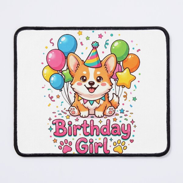 Item preview, Cute Corgi Birthday Girl Shirt, Corgi Birthday Party Balloon Tee, Corgi Birthday Gift for Girls and Dog Lovers designed and sold by Wearable Canvas...