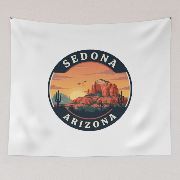 Item preview, Sedona Arizona: Retro Red Rock Emblem designed and sold by CircinusStore.