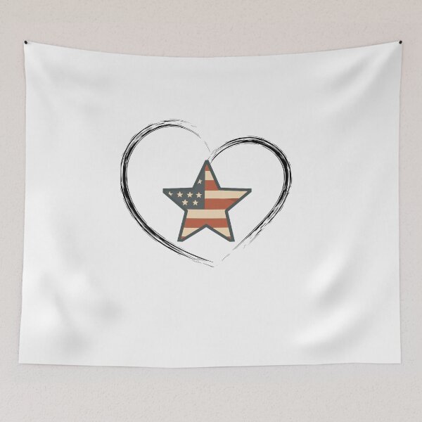Item preview, An American flag in the heart INDEPENDENCE DAY designed and sold by Tshirtmania4you.