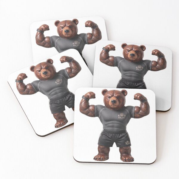 Item preview, Iron Teddy - Bodybuilder Leather Bear designed and sold by Woof-zil.