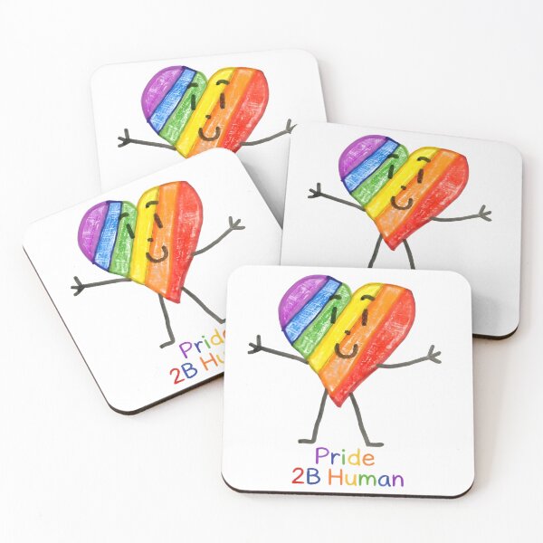 Item preview, Pride 2B Human Cute Rainbow Heart designed and sold by Megghy-Style.