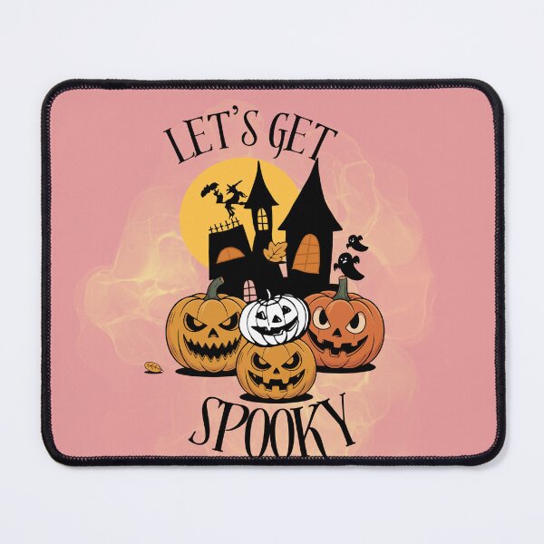 Item preview, Let's Get Spooky Cute Halloween Pumpkins Haunted House Ghost Fall T-Shirt Sticker Design designed and sold by Palette _Vibes.