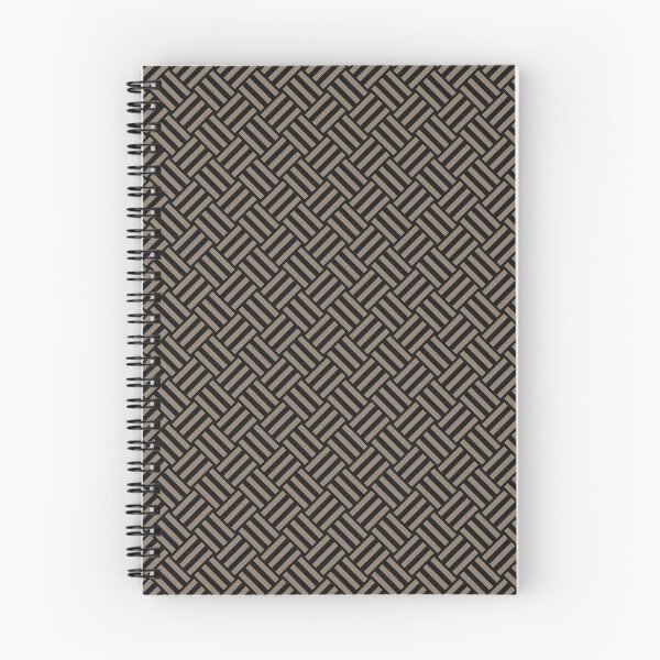 Item preview, Black and Taupe basket weave designed and sold by pattern-archive.