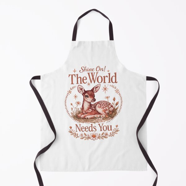 Item preview, Shine On The World Needs You Deer Design, Cute Woodland Fawn, Cottagecore Inspirational Quote designed and sold by Bigohobi.