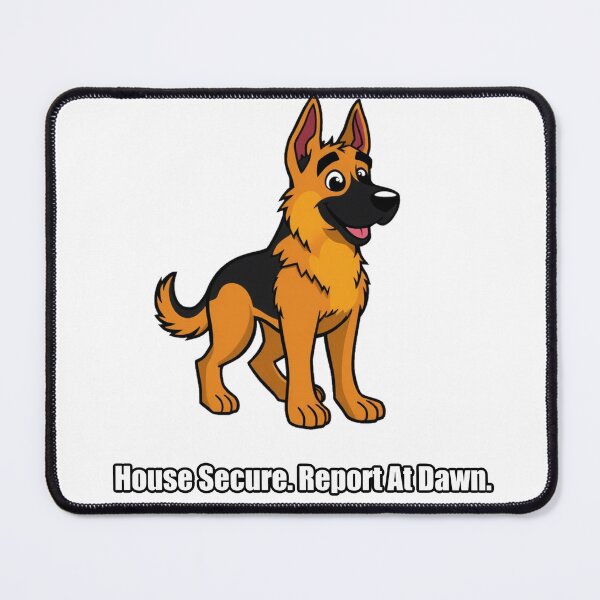 Item preview, German Shepherd Sticker - House Secure Report At Dawn - Funny GSD Gift designed and sold by pawdrops.