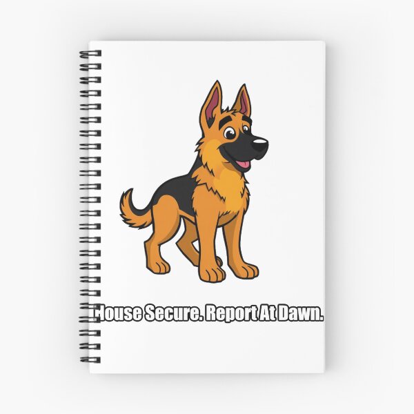 Item preview, German Shepherd Sticker - House Secure Report At Dawn - Funny GSD Gift designed and sold by pawdrops.