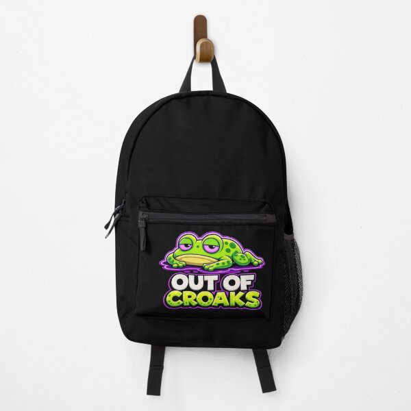 Item preview, Out of Croaks Funny Frog Meme – Lazy Sarcastic Cartoon Aesthetic Design designed and sold by MartBook.