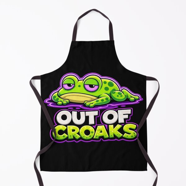 Item preview, Out of Croaks Funny Frog Meme – Lazy Sarcastic Cartoon Aesthetic Design designed and sold by MartBook.