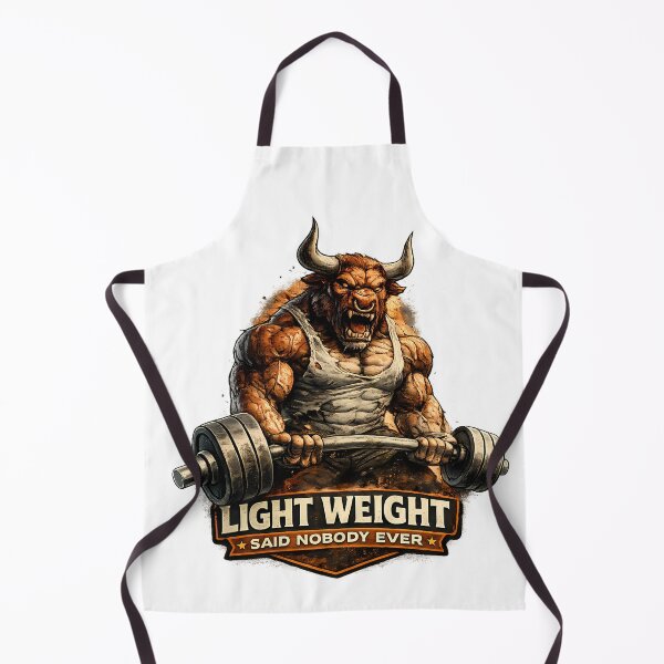 Item preview, Light Weight Said Nobody Ever Funny Gym Bull designed and sold by DryHumorPrints.