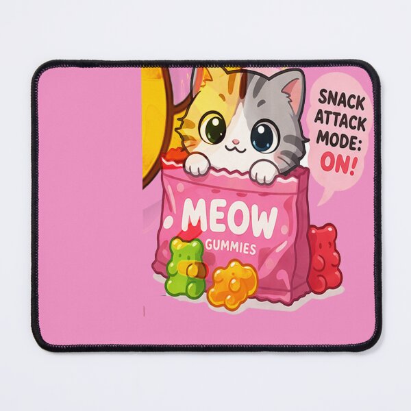 Item preview, snack attack candy cfunny cat art designed and sold by  Mudikeys.