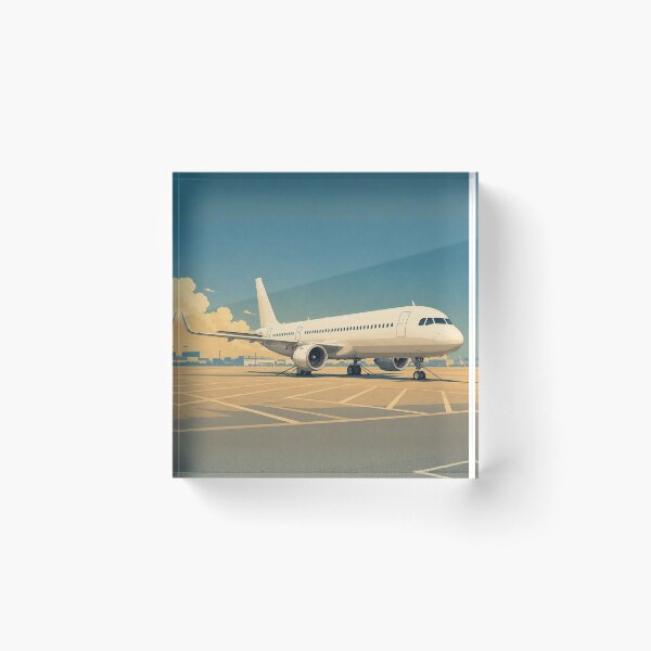 Item preview, Commercial Airliner Airport Apron Illustration designed and sold by EMairplanes.