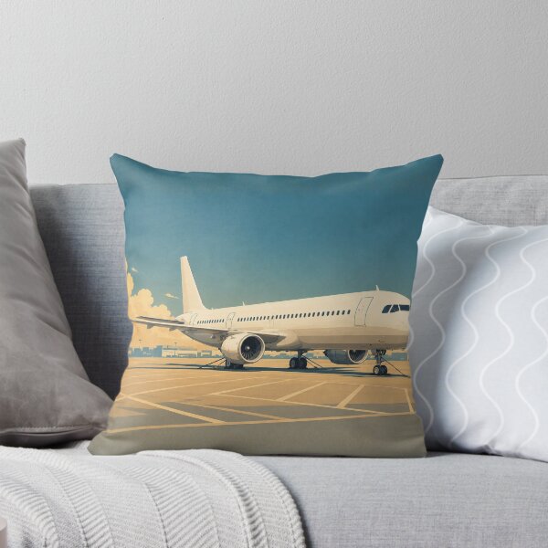 Item preview, Commercial Airliner Airport Apron Illustration designed and sold by EMairplanes.