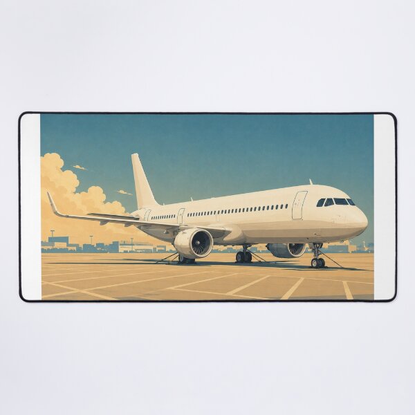 Item preview, Commercial Airliner Airport Apron Illustration designed and sold by EMairplanes.