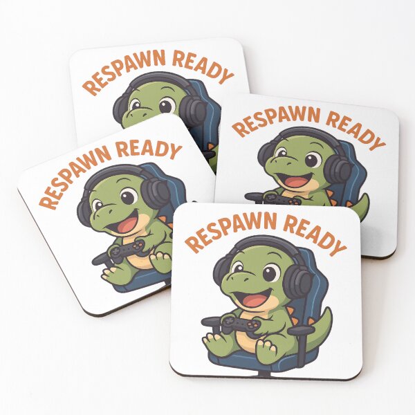 Item preview, Respawn Ready Cute Gamer Dinosaur Gaming T-Shirt designed and sold by AVINN-SENPAI.