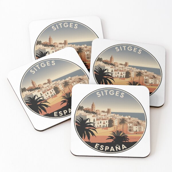 Item preview, Sitges España: Coastal Sunset Badge designed and sold by CircinusStore.