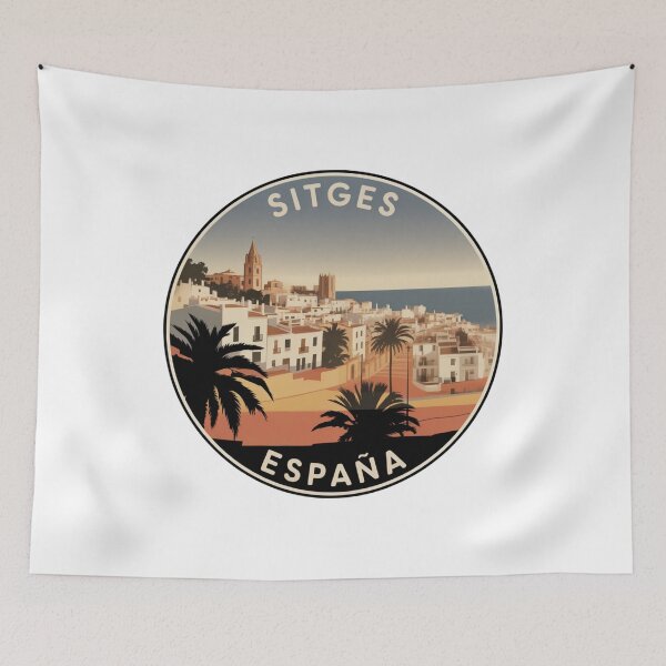 Item preview, Sitges España: Coastal Sunset Badge designed and sold by CircinusStore.
