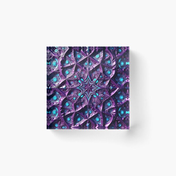 Item preview, Jeweled Purple Cosmic Mandala Wall Art designed and sold by IntelliMindDesigns.