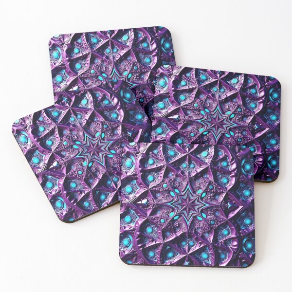 Item preview, Jeweled Purple Cosmic Mandala Wall Art designed and sold by IntelliMindDesigns.