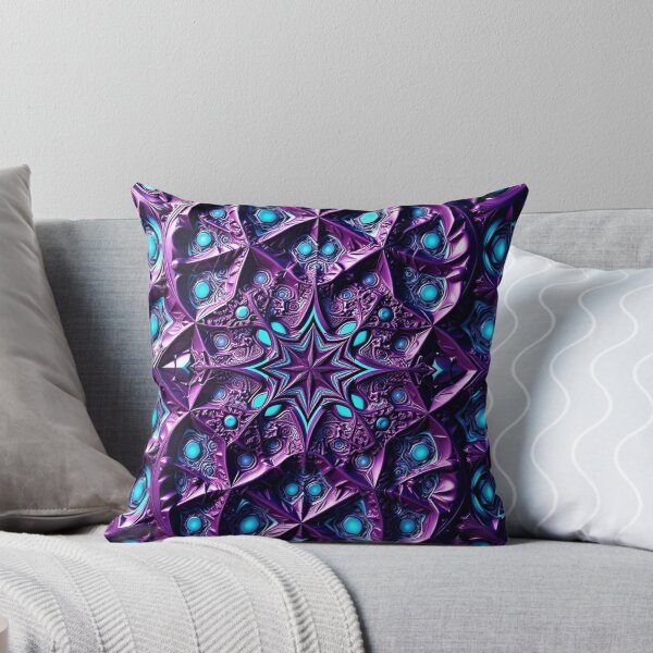 Item preview, Jeweled Purple Cosmic Mandala Wall Art designed and sold by IntelliMindDesigns.
