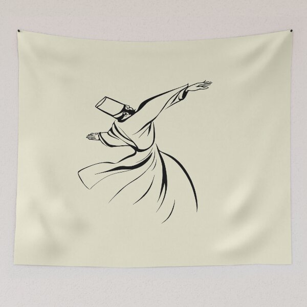 Item preview, The Dervish Receives Spiritual Benevolence Line Art designed and sold by taiche.