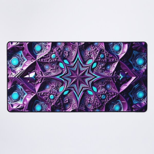Item preview, Jeweled Purple Cosmic Mandala Wall Art designed and sold by IntelliMindDesigns.