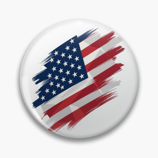 Item preview, Distressed Geometric US Flag Brush Stroke Sticker designed and sold by GeekStickerLab.