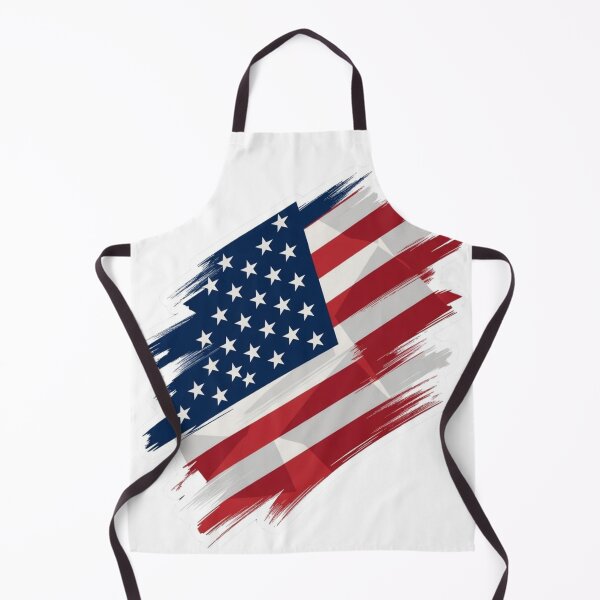 Item preview, Distressed Geometric US Flag Brush Stroke Sticker designed and sold by GeekStickerLab.