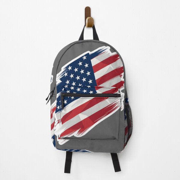 Item preview, Distressed Geometric US Flag Brush Stroke Sticker designed and sold by GeekStickerLab.