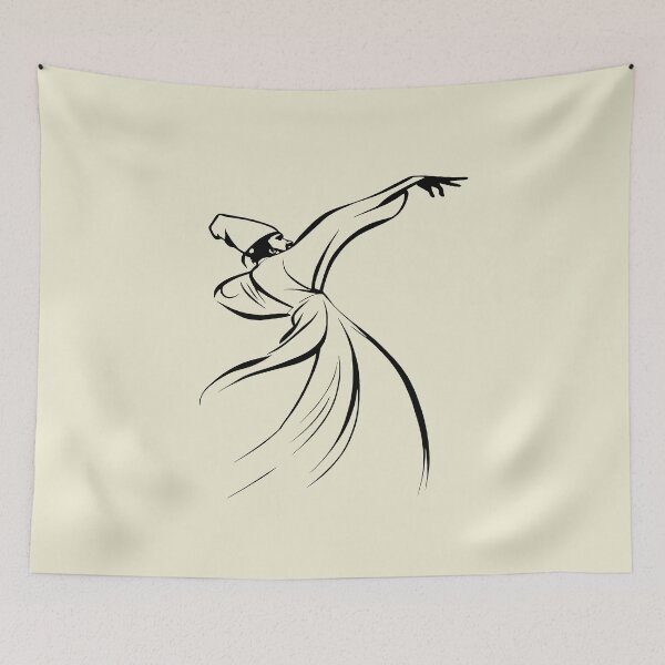 Item preview, The Dervish Relationship Between Body And Soul Line Art designed and sold by taiche.