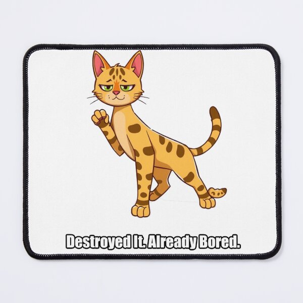Item preview, Bengal Cat Sticker - Destroyed It Already Bored - Funny Bengal Cat Gift designed and sold by pawdrops.