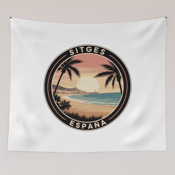 Item preview, Sitges España: Mediterranean Coastal Emblem designed and sold by CircinusStore.