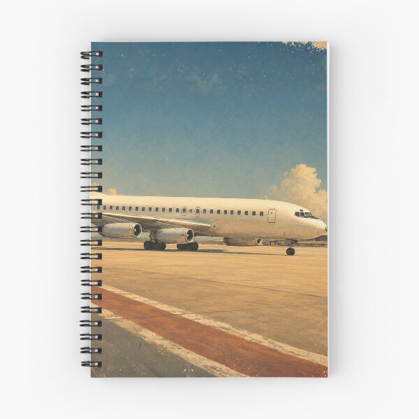 Item preview, Vintage Passenger Airliner at Airport Illustration designed and sold by EMairplanes.