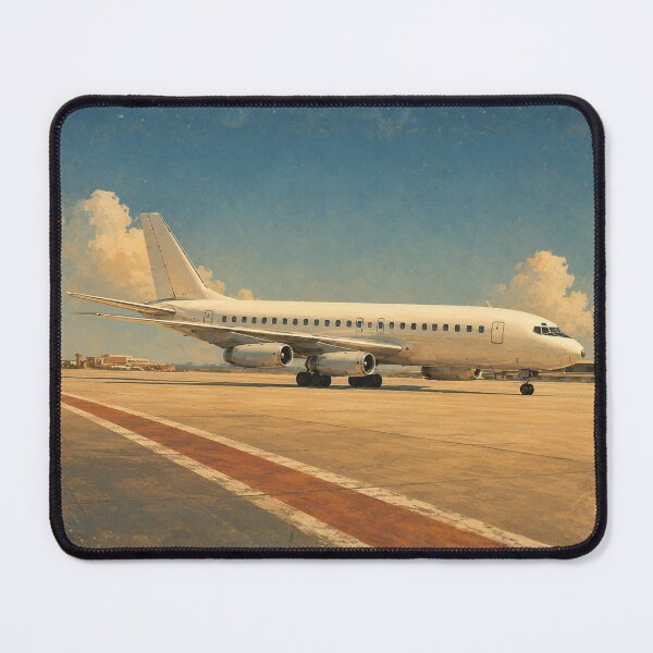 Item preview, Vintage Passenger Airliner at Airport Illustration designed and sold by EMairplanes.