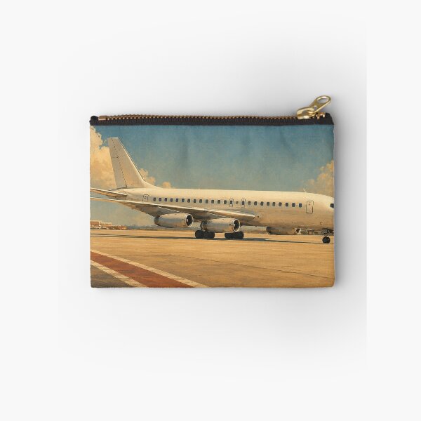 Item preview, Vintage Passenger Airliner at Airport Illustration designed and sold by EMairplanes.