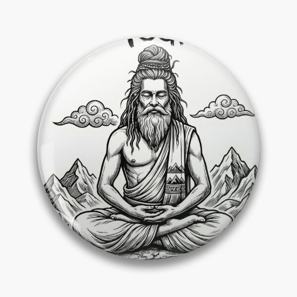 Item preview, Yogi Meditation Sticker - Spiritual Yoga Mountain Sage Design designed and sold by venus-st.