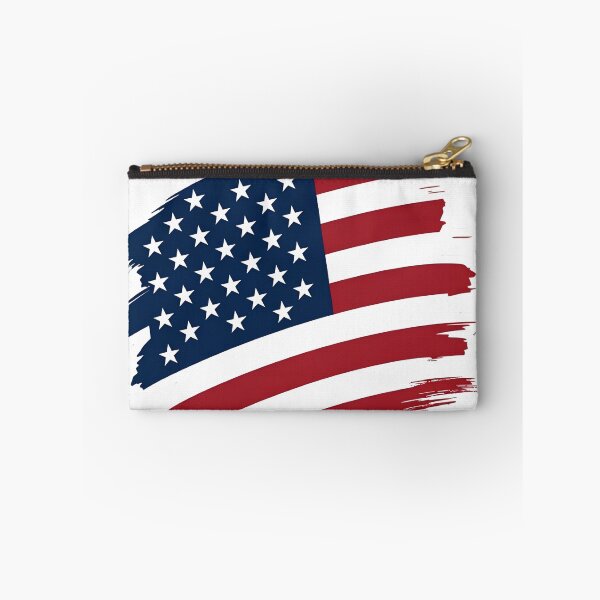Item preview, Distressed American Flag Paint Brush Stroke Sticker designed and sold by GeekStickerLab.