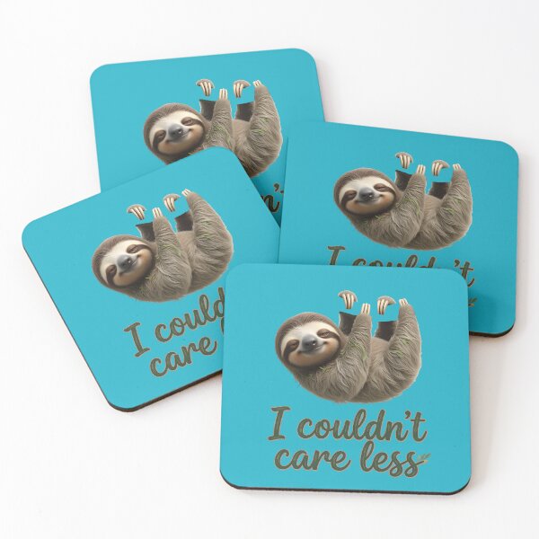 Item preview, I couldn't care less Three-toed sloth designed and sold by ParadoxParadox.
