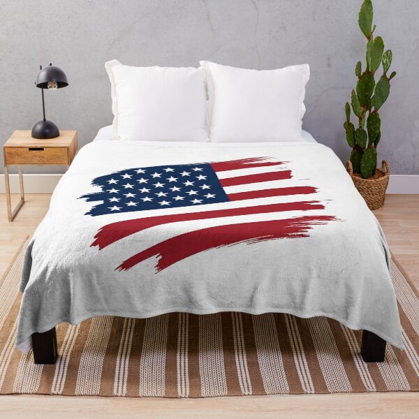 Item preview, Distressed American Flag Paint Brush Stroke Sticker designed and sold by GeekStickerLab.