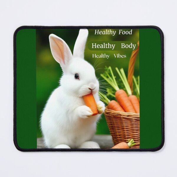 Item preview, Cute  Rabbit  with  Healthy  quotes designed and sold by Brewgoodness.