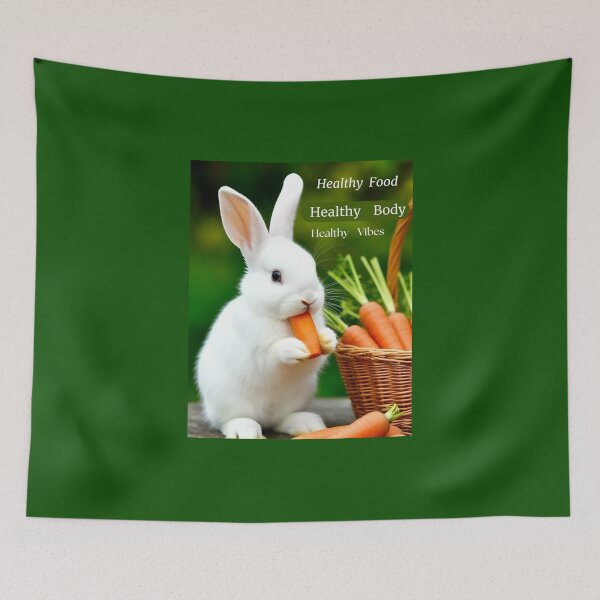 Item preview, Cute  Rabbit  with  Healthy  quotes designed and sold by Brewgoodness.