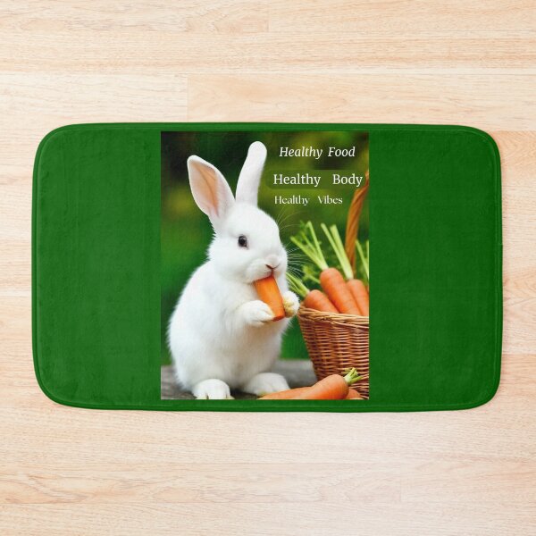 Item preview, Cute  Rabbit  with  Healthy  quotes designed and sold by Brewgoodness.