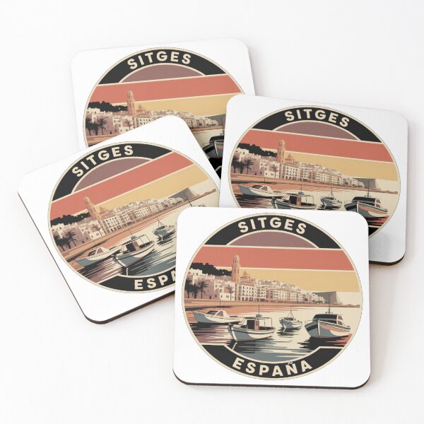 Item preview, Sitges España: Coastal Boats Badge designed and sold by CircinusStore.