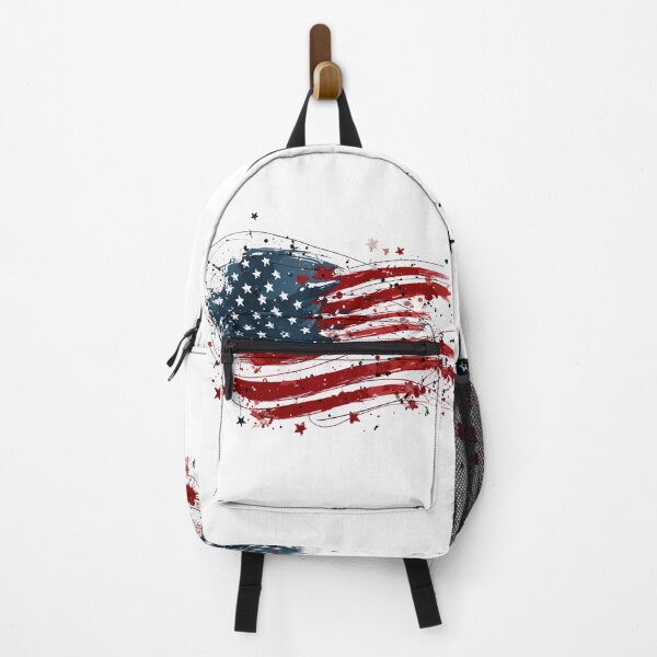 Item preview, Abstract Ink Splatter Swirl American Flag Sticker designed and sold by GeekStickerLab.