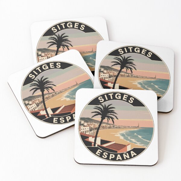 Item preview, Sitges España: Coastal Sunset Badge designed and sold by CircinusStore.