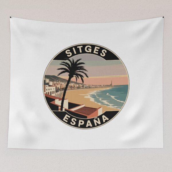 Item preview, Sitges España: Coastal Sunset Badge designed and sold by CircinusStore.