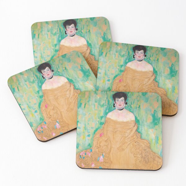 Item preview, Lady in Gold on Emerald Green designed and sold by artofuniverse.