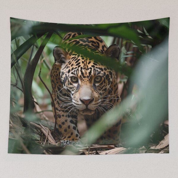 Item preview, Jaguar Stalking Through the Rainforest designed and sold by Erika Kaisersot.