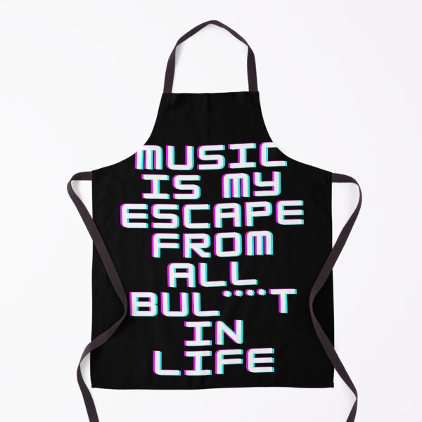 Item preview, Music Is My Escape – Neon Retro Typography Design designed and sold by BoldPowStudio.